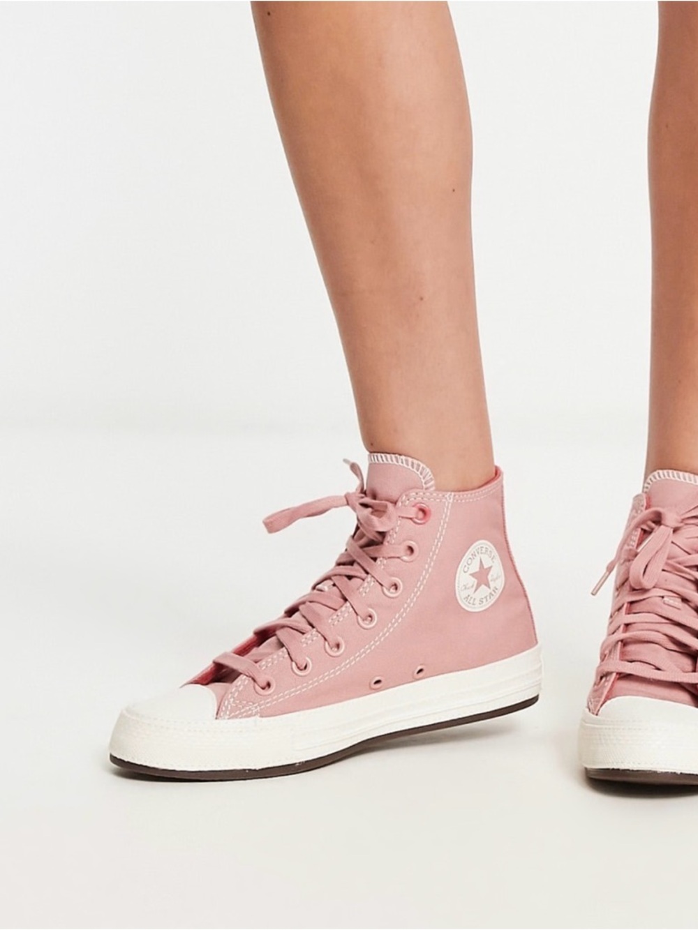 Converse High Top Sneakers in Dusty Pink